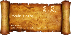 Román Rafael névjegykártya